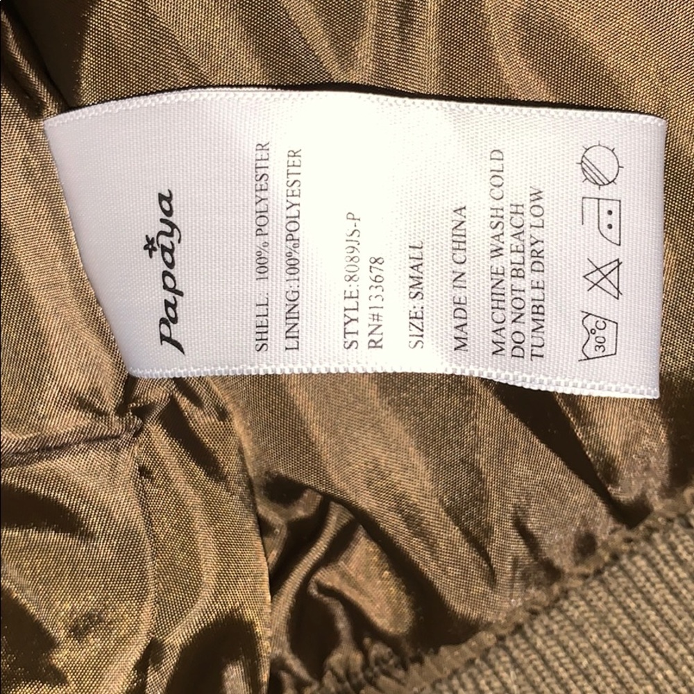 Juniors Papaya Bomber Jacket Size Small - Picture 4 of 5